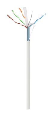 Câble réseau Ethernet cat 6 F/UTP 100 m blanc - SEDEA