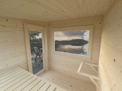 Sauna extérieur Palmako Sanna 5 places 4,1m² avec pergola - 14,4m² - PALMAKO