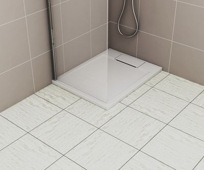 Receveur de douche 70x90 cm résine blanc brillant Island - OCEA