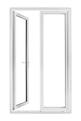 Porte-fenêtre PVC blanc 2 vantaux H.205 x l.120 cm CLOSY