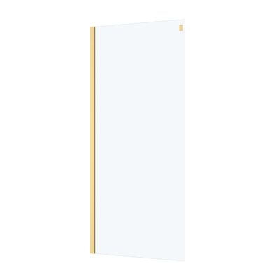 Paroi de douche latérale fixe 80x200 cm profilé or verre transparent 6 mm Rolling - AURLANE
