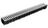 Caniveau PE-HD avec grille en acier galvanisé L. 3m x  l.120 x H.8,4 cm FITT