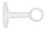 Support de barre de penderie L 50 mm diam 16 mm blanc par 2 MOBOIS