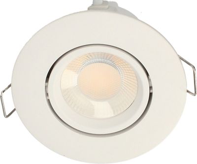 Spot LED encastrable salle de bain IP65 et BBC orientable Blanc - Atlas ARLUX