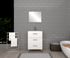 Meuble de salle de bains Volta 3 tiroirs L60 x H88 x P46 cm bois mélaminé blanc