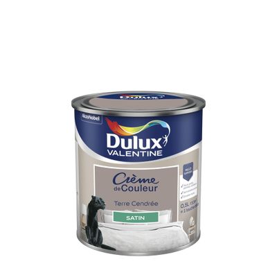 Peinture crème de couleur Terre Cendrée Satin 0,5 L - DULUX VALENTINE