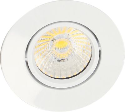 Spot LED encastrable extra-plat salle de bain IP65 et BBC orientable noir/blanc/acier - Azur ARLUX