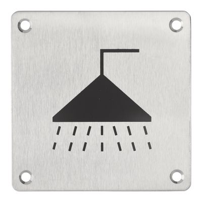 Plaque signalétique à visser Douche 100 x 100 mm THIRARD