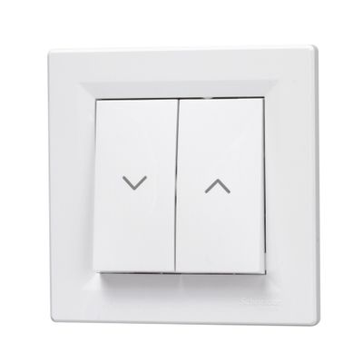 Interrupteur volet roulant 2 boutons blanc - Asfora SCHNEIDER ELECTRIC