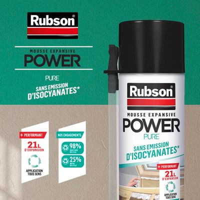 Mousse expansive POWER PURE 500 ml RUBSON