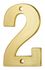 Chiffre 2 à visser hauteur 51 mm laiton THIRARD