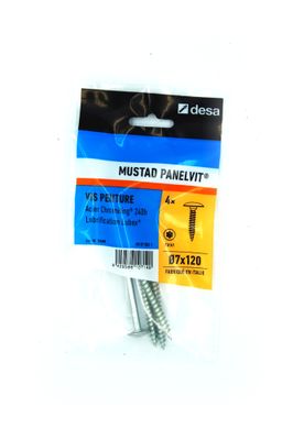 Vis de pose filetage partiel Torx 7 x 120 mm par 4 MUSTAD