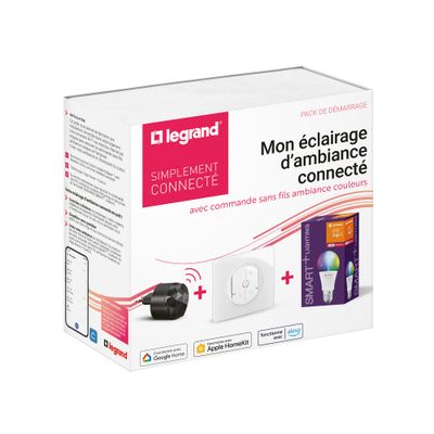 Pack de démarrage éclairage connecté avec ampoule couleur E27 Blanc - Céliane with Netatmo LEGRAND