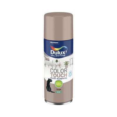 Bombe de peinture Color Touch taupe satin 400 mL - DULUX VALENTINE