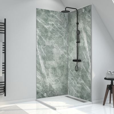 Panneau mural de douche 90x210 cm Artic Green - AURLANE