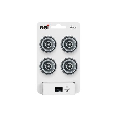 Bouton de meuble Lyonnais rond vieil argent diamètre 35 mm par 4 REI