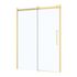 Porte de douche coulissante 140x200 cm profilé or verre transparent 6 mm Rolling - AURLANE