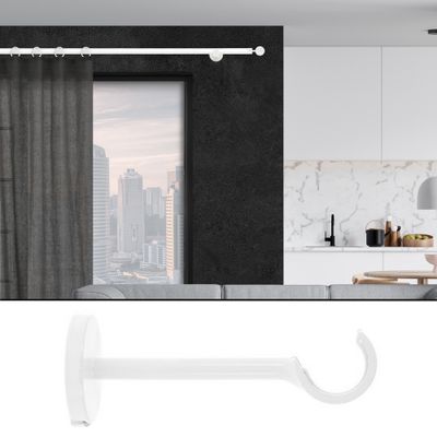 Support ouvert en métal de 120 mm diam 28 mm Finition Blanc brillant par 2 - MOBOIS