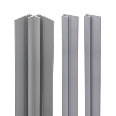 Profilés d'angle alu argent 2x finitions 1x angle intérieur pour panneaux muraux 210 cm - SCHULTE