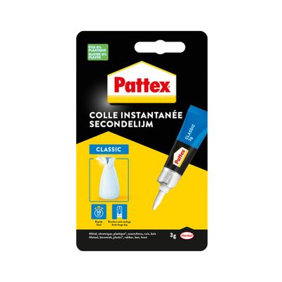 Colle de réparation instantanée Classic liquide tube 3 g - PATTEX
