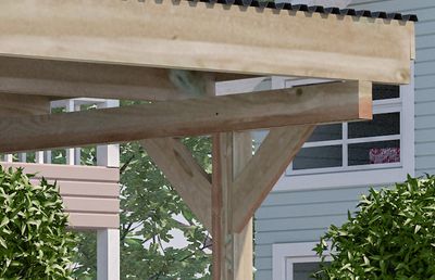 Carport double -  616 - 500 x 300 cm Livraison gratuite domicile WEKA