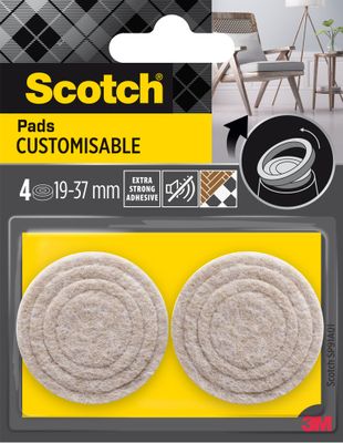 Patins customisables beiges 19 25 31 37 mm par 4 SCOTCH