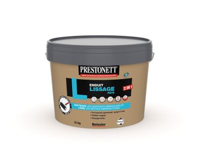 Enduit de lissage en pâte type L 15KG PRESTONETT