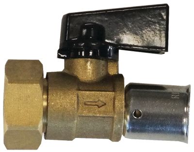 Vanne à sertir femelle écrou libre 1/2 pour tube PER diamètre 12 mm