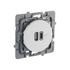 Double prise USB C et USB A blanc Casual Evo - DEBFLEX