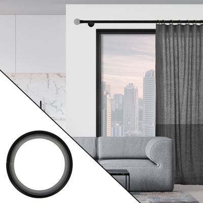 Anneaux silencieux en métal diam 42 mm Finition Noir mat par 10 - MOBOIS