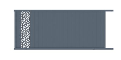 Portail coulissant aluminium THYEZ l.3,50 x H.1,55 m motorisé gris JARDIMAT