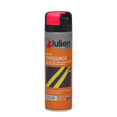 Bombe de peinture de marquage rouge fluo 0,5 L - JULIEN