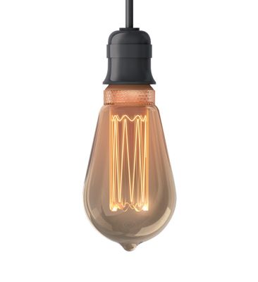 Ampoule LED ST64 Hologramme Edison verre ambré 4 W = 200 Lumens blanc chaud XANLITE
