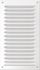 Grille d'aération rectangulaire aluminium blanc à persienne  40x250 mm avec moustiquaire AUTOGYRE