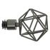 Embout déco géometrique en métal diam 28 mm Finition Gun foncé- MOBOIS