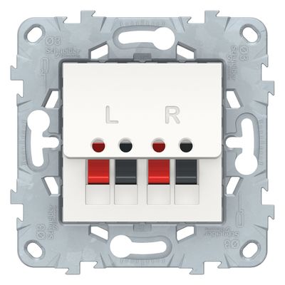 Prise haut-parleurs blanc - Unica SCHNEIDER ELECTRIC