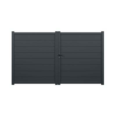 Portail battant aluminium MUGUET l.3,00 x H.1,78 m gris livraison directe à domicile GARDEN GATE 