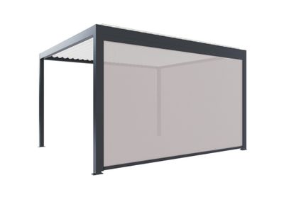 Store façade zippé pour pergola SOFIA gris 4,13 m - ORIAL
