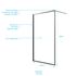 Paroi de douche à l'italienne 120x200 cm profilé gun metal verre transparent 6 mm Edge - AURLANE
