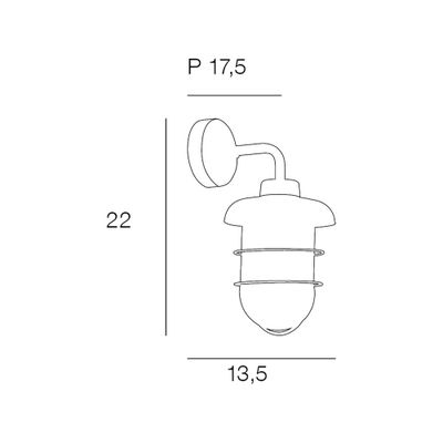 Applique extérieur E27 Farol acier IP44 40W - COREP