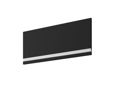 Porte transversale avec poignée intégrée pour meuble haut de cuisine Ibiza noir mat 35 x 80 cm OFITRES