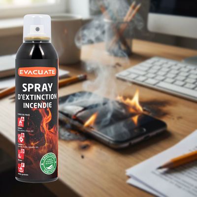 Spray extincteur incendie 200ml - EVACUATE