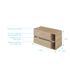 Meuble de salle de bains Timber 2 tiroirs + niche 80 x 56 x 46 cm MDF chêne naturel - AURLANE