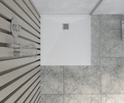 Receveur de douche 90x90 cm résine blanc Monza - OCEA