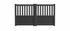 Portail battant aluminium JULES l.3,00 x H.1,35 m gris  - PREFALU