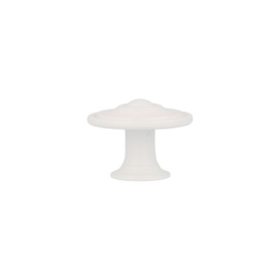 Bouton de meuble Lyonnais rond blanc diamètre 35 mm REI