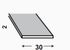 Profilé plat PVC blanc 30 x 2 mm 2,60 m CQFD