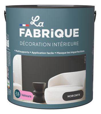 Peinture multi-support velours noir onyx 2,5 L - LA FABRIQUE
