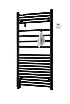 Sèche-serviettes à inertie fluide Angora 500 W Noir mat ACOVA