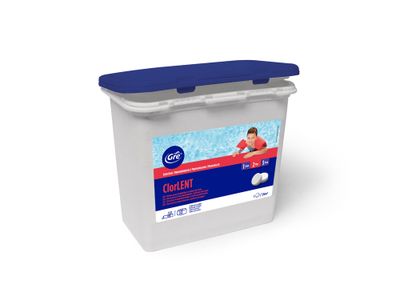 Chlore lent piscine - galets 250 g seau de 1 kg GRE